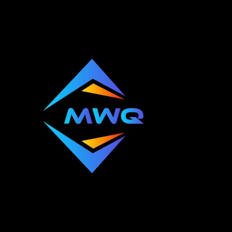 mwq abstrakt teknologi logotyp design på svart bakgrund. mwq kreativ initialer brev logotyp begrepp. vektor