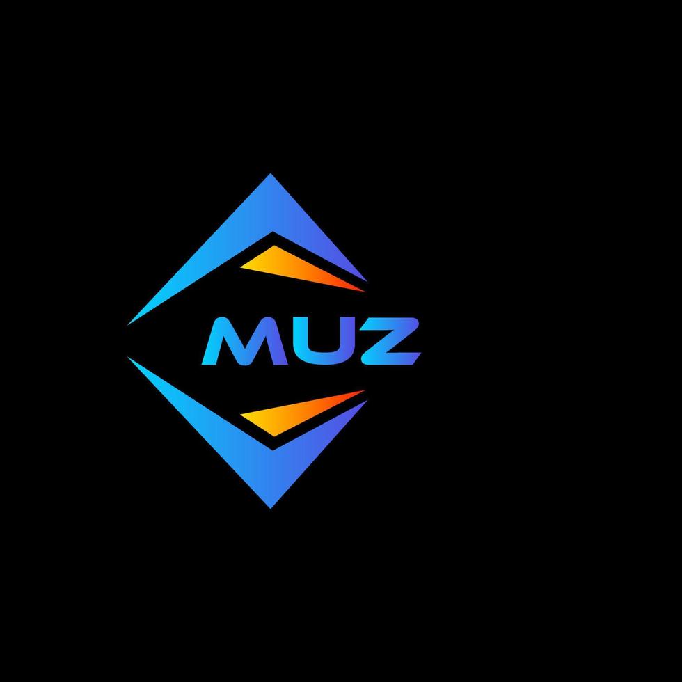 muz abstrakt teknologi logotyp design på svart bakgrund. muz kreativ initialer brev logotyp begrepp. vektor