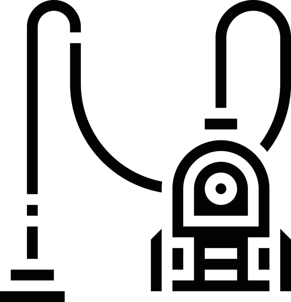 Elektrogeräte zum Staubsaugen - solides Symbol vektor