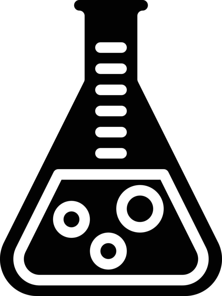Wissenschaftslabor-Reagenzglasblase - solides Symbol vektor
