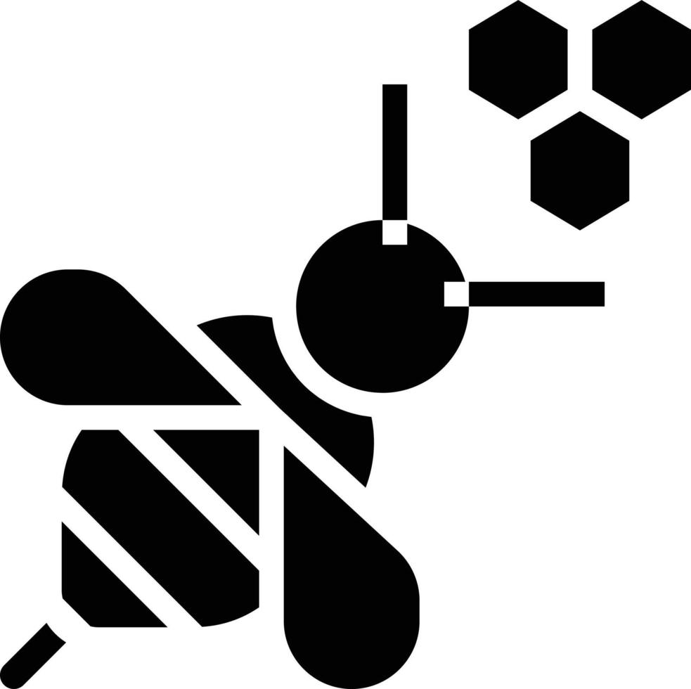 Bienenhonigfarm - solides Symbol vektor