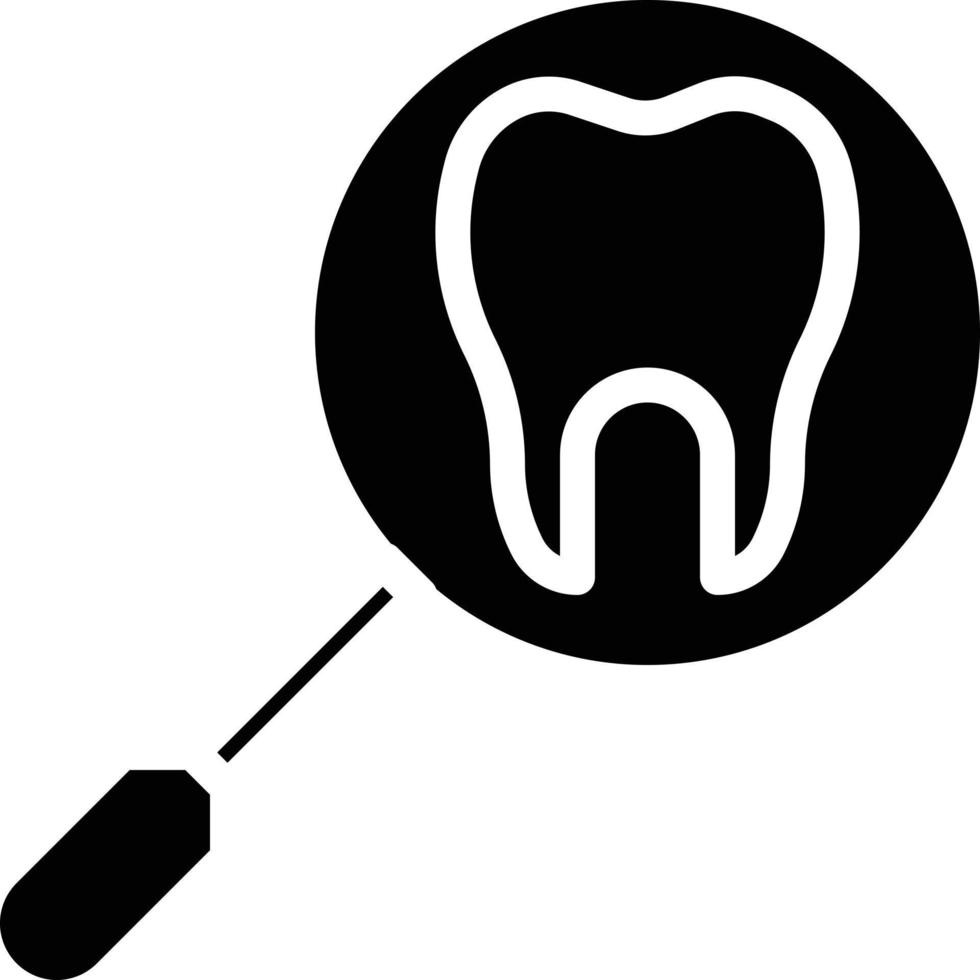 Zahnheilkunde Zähne widerspiegeln Zahnarztklinik - solides Symbol vektor