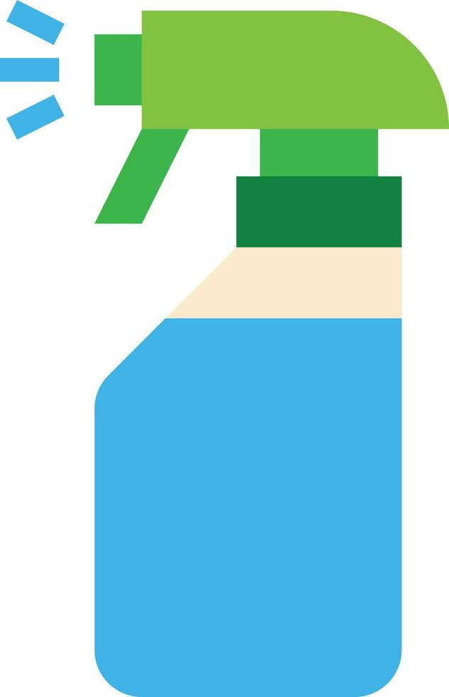 spray rengöring flaska - platt ikon vektor