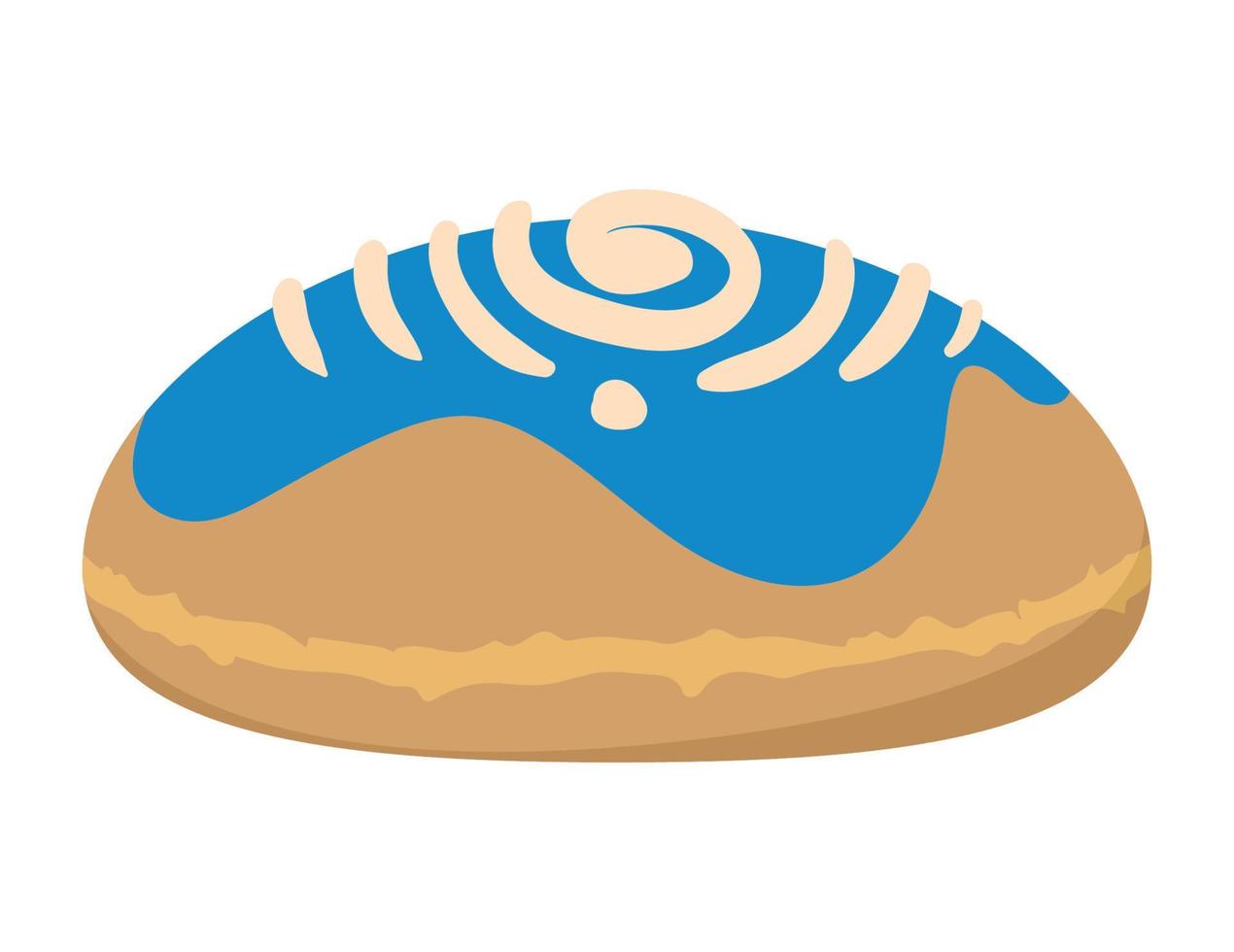 Chanukka-Blau-Donut-Essen vektor