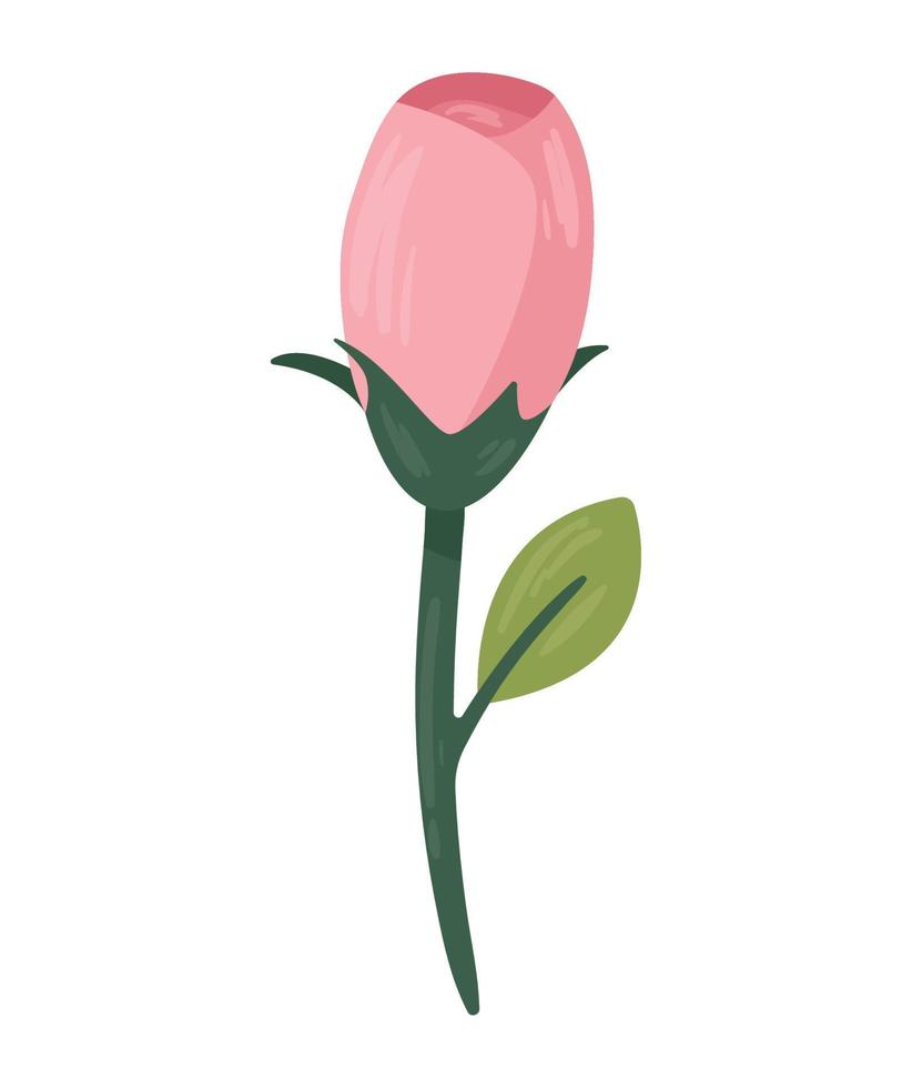 rosa reste sig blomma trädgård vektor
