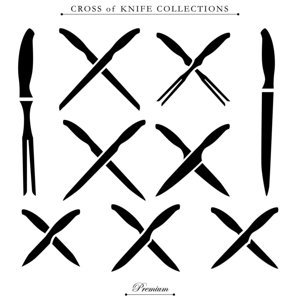 matlagning kniv och gaffel korsade element illustration. passa för symbol, ikon, logotyp element. vektor eps 10.