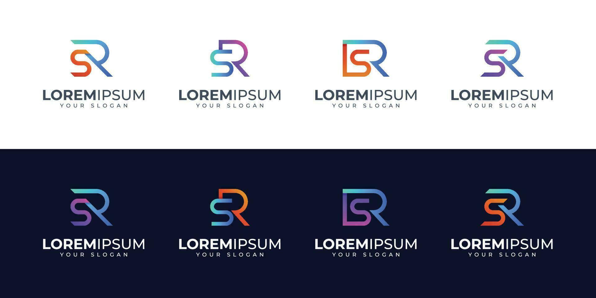 Inspiration für das Design des Monogramm-SR-Logos. s r. rs-Logo vektor