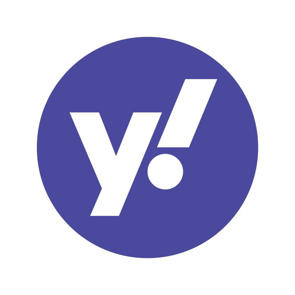 yahoo logotyp på transparent bakgrund vektor