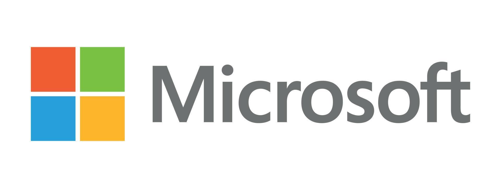 Microsoft-Logo auf transparentem Hintergrund vektor