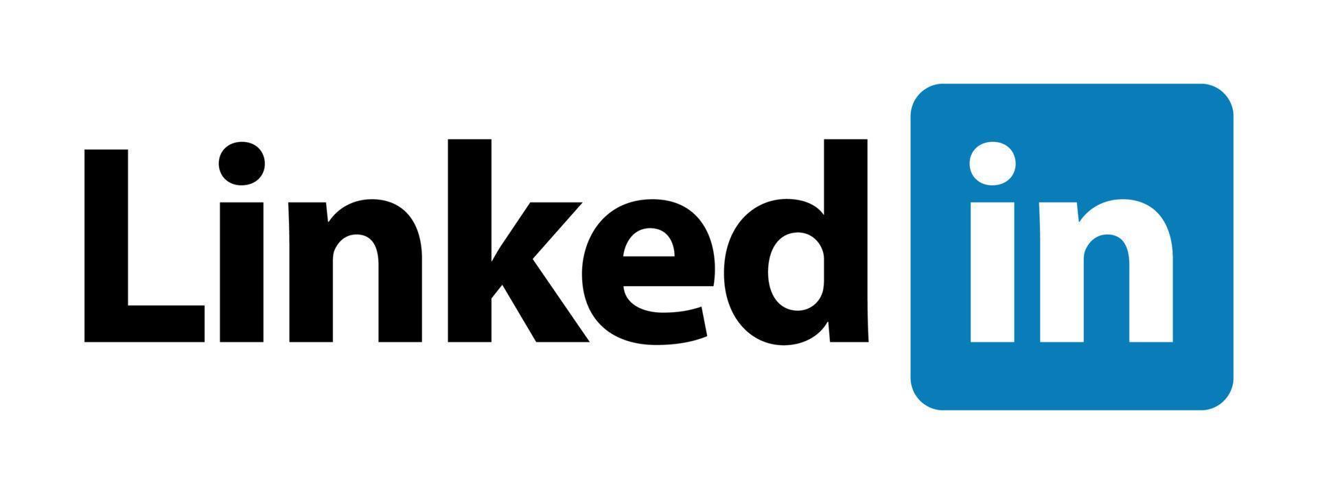 linkedin-logo auf transparentem hintergrund vektor