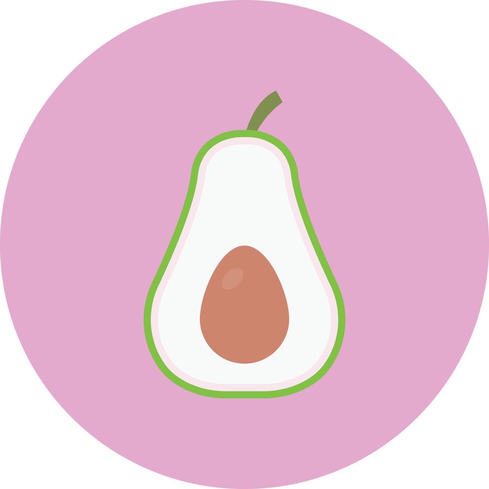 avocado-vektorillustration auf einem hintergrund. hochwertige symbole. vektorikonen für konzept und grafikdesign. vektor