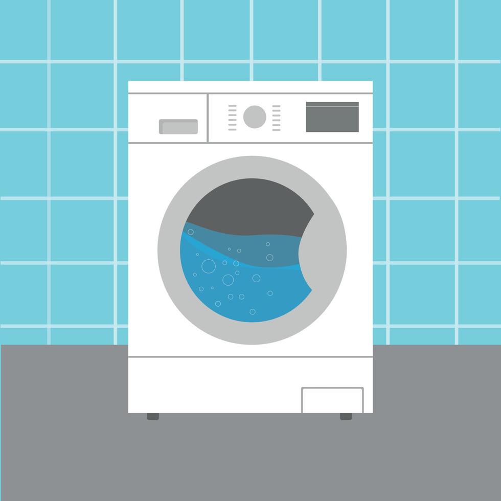 Waschmaschine-Symbol. flache Illustration des Waschmaschinenvektorsymbols für Webdesign vektor