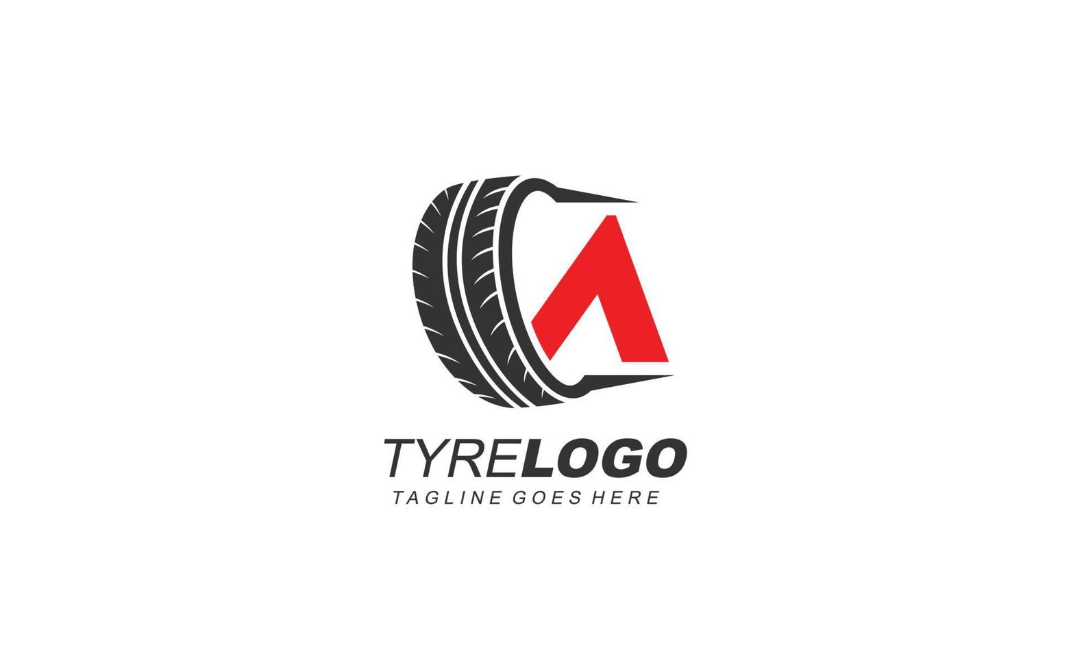 ein Logo-Reifen für ein Markenunternehmen. Radschablonen-Vektorillustration für Ihre Marke. vektor
