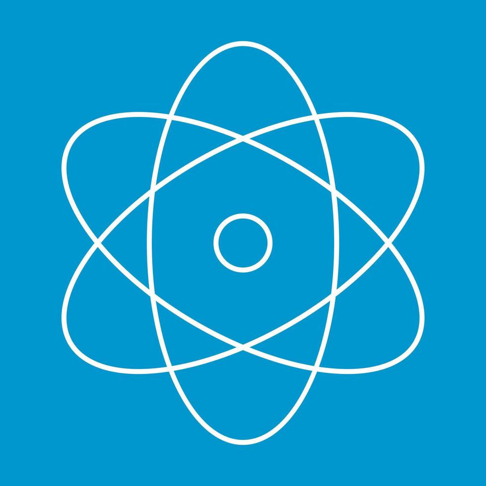 Atom dünne Linie Symbol vektor