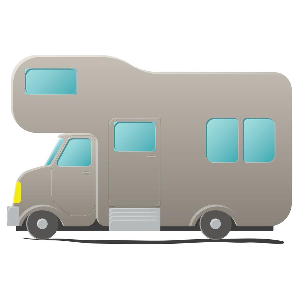 tecknad serie camping skåpbil. husvagn vektor