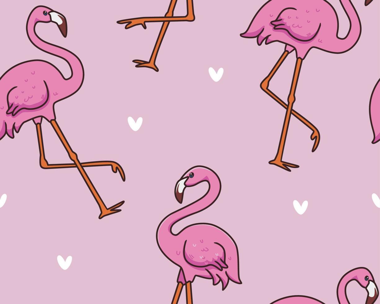 sömlös mönster flamingo illustration bakgrund vektor