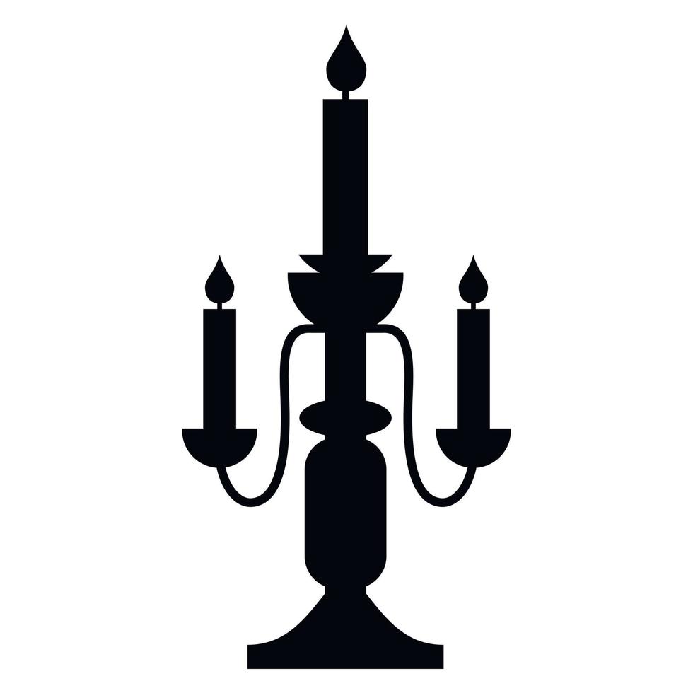 Einfaches Symbol für Kerzenleuchter vektor