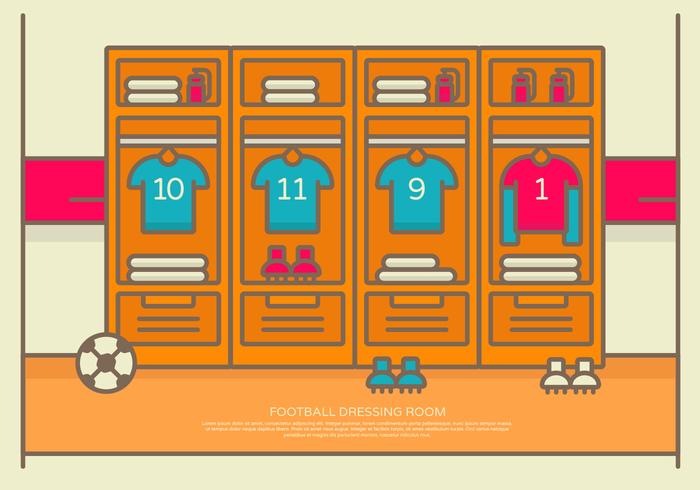 Vector Illustration Fußball Ankleidezimmer
