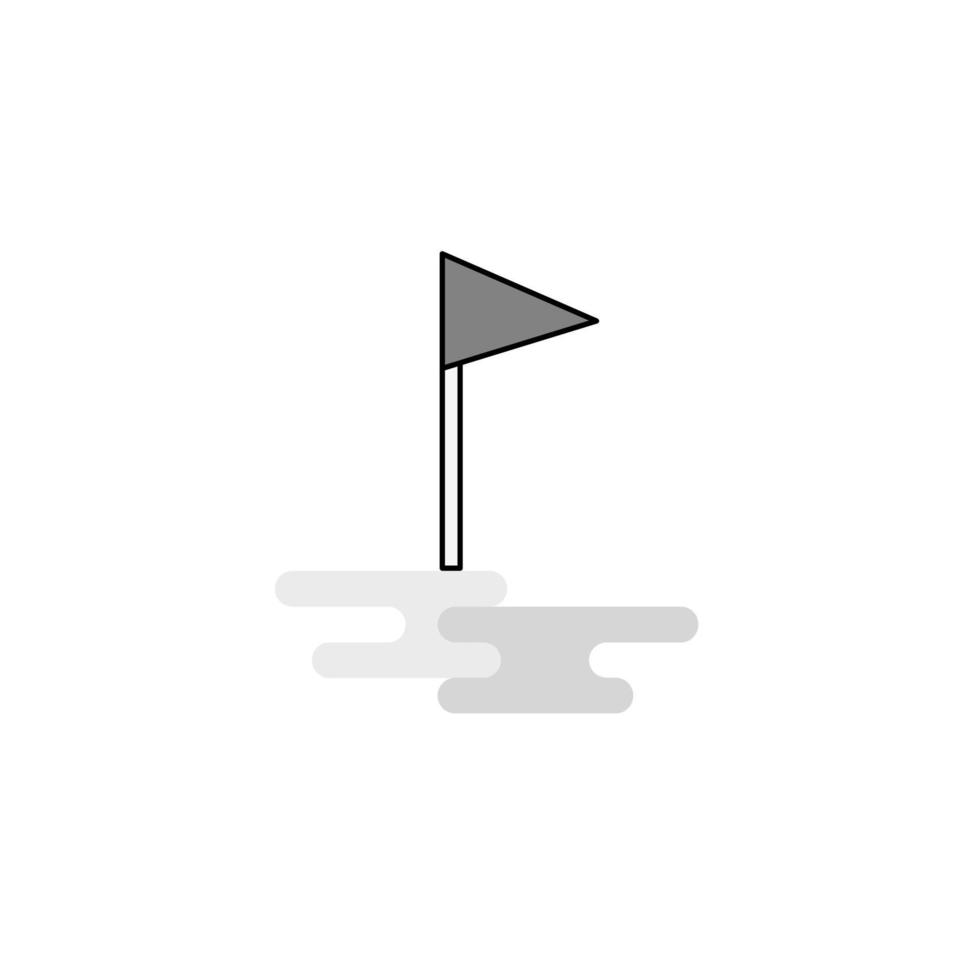 Sportflaggen-Websymbol flache Linie gefüllter grauer Symbolvektor vektor