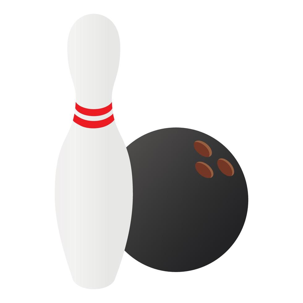 Bowling isometrisches 3D-Symbol vektor