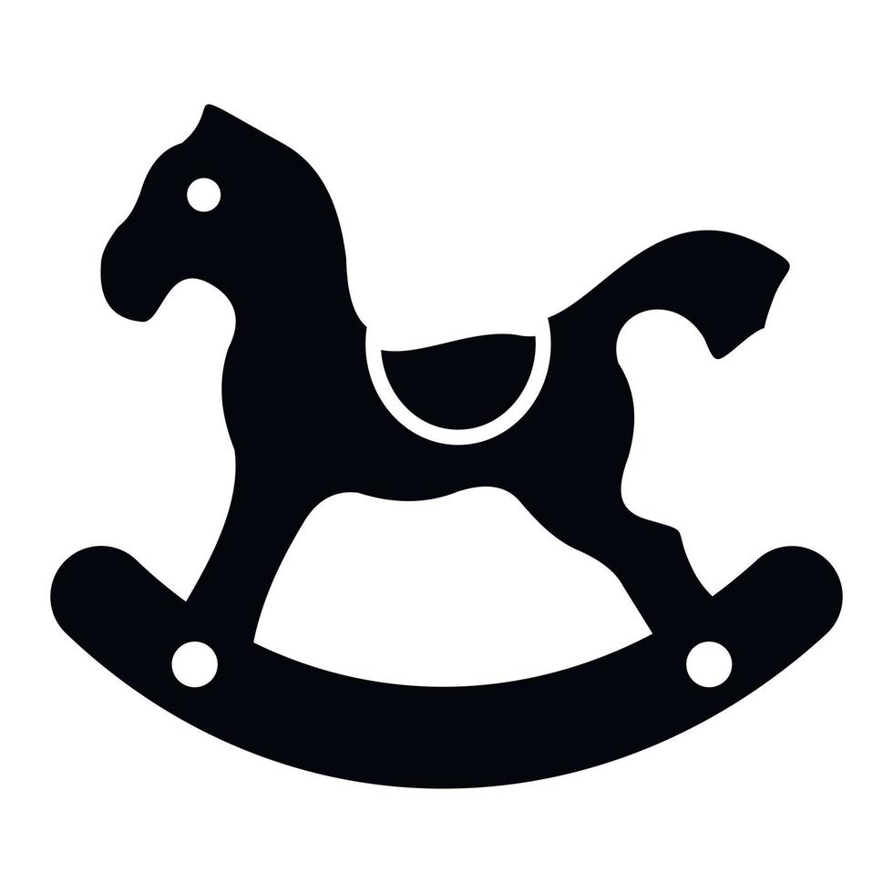 Pferdespielzeug einfaches Symbol vektor