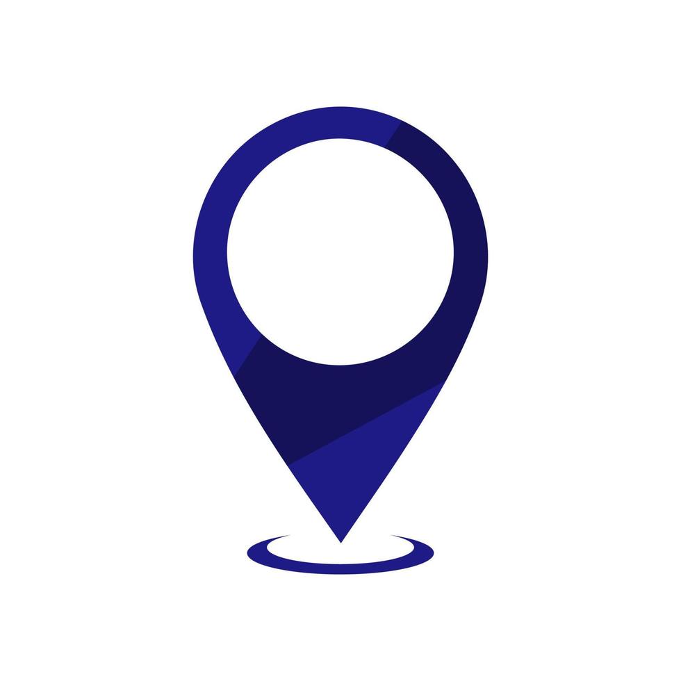 GPS-Symbol-Vektor-Logo-Design. Kartenzeiger-Symbol. Pin-Positionssymbol. vektor