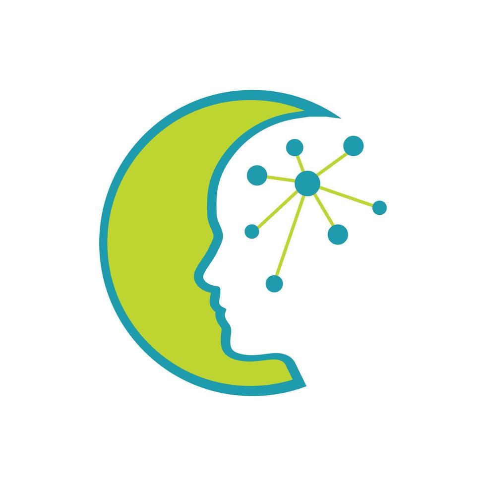intelligens tech färgrik sinne huvud hälsa logotyp mönster begrepp vektor