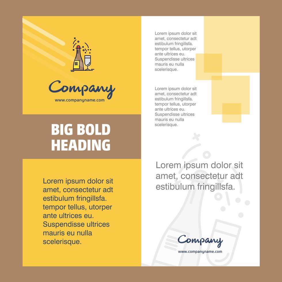 drycker företag broschyr titel sida design företag profil årlig Rapportera presentationer folder vektor bakgrund