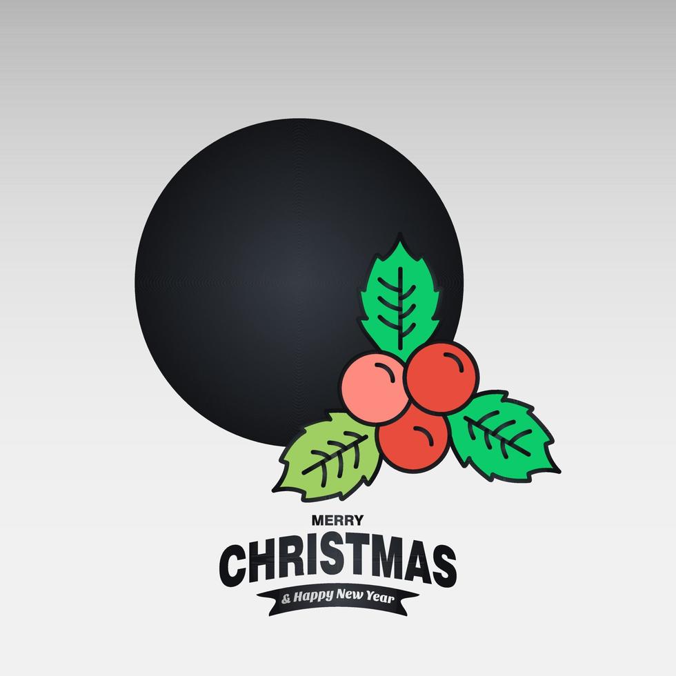 weihnachtskarte mit kreativem elegantem design und hellem hintergrundvektor vektor