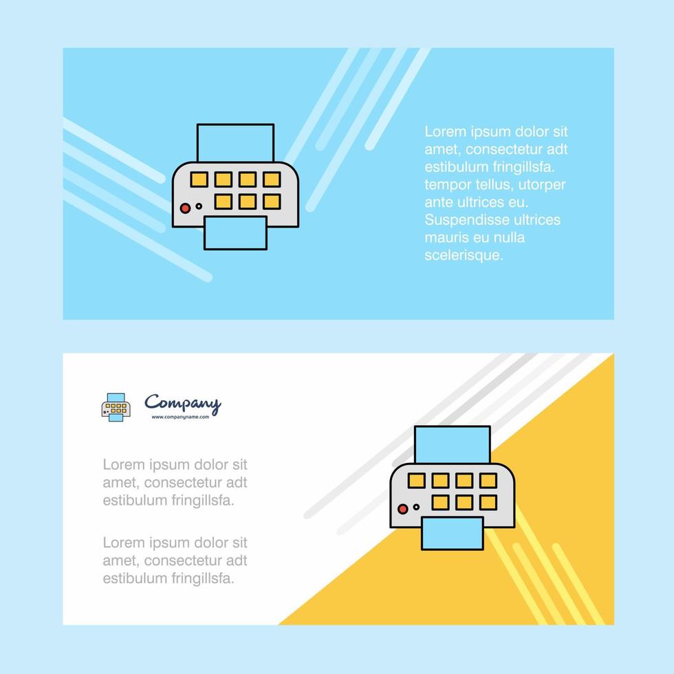 skrivare abstrakt företags- företag baner mall horisontell reklam företag baner vektor