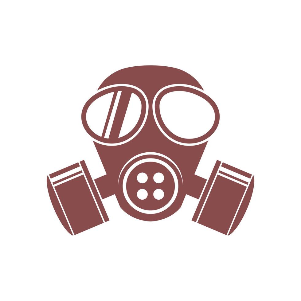 gas mask ikon logotyp design vektor