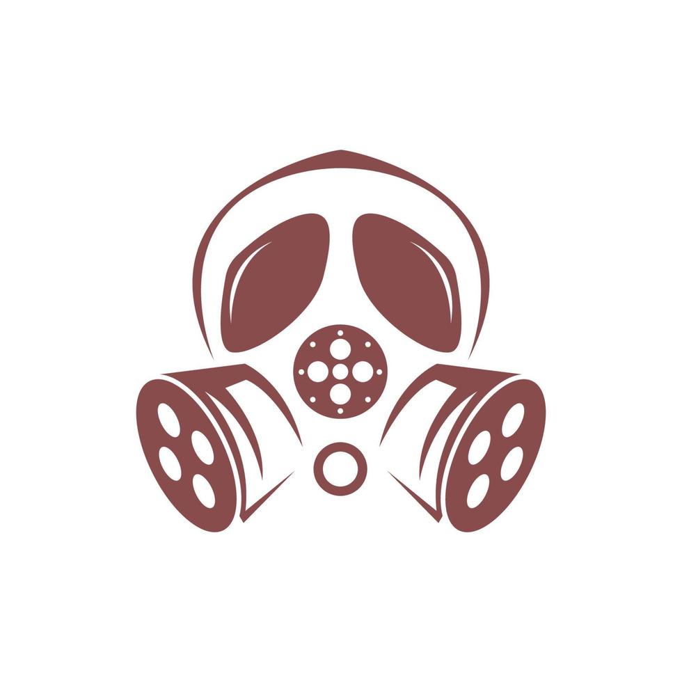 Gasmasken-Icon-Logo-Design vektor