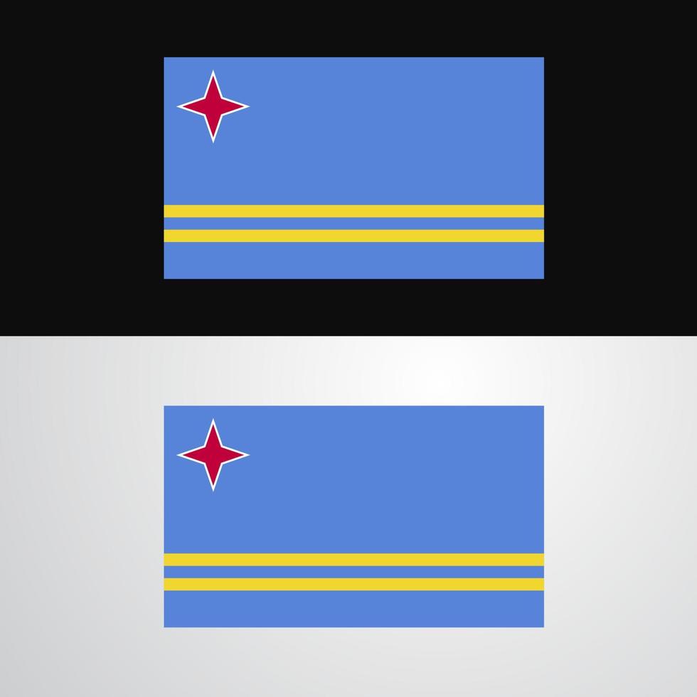 Aruba-Flaggen-Banner-Design vektor
