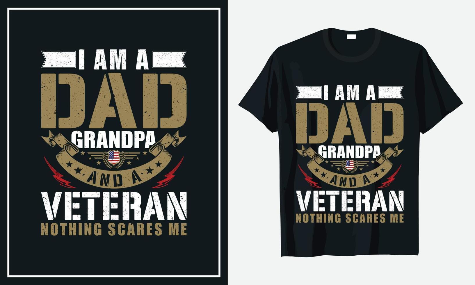 Veteran des T-Shirt-Designs der US-Armee vektor