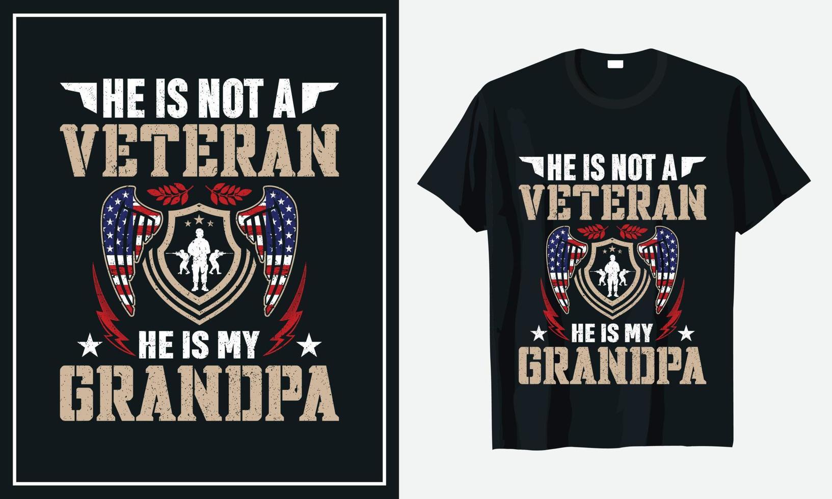 t-shirtdesign för veteran från USA:s armé vektor