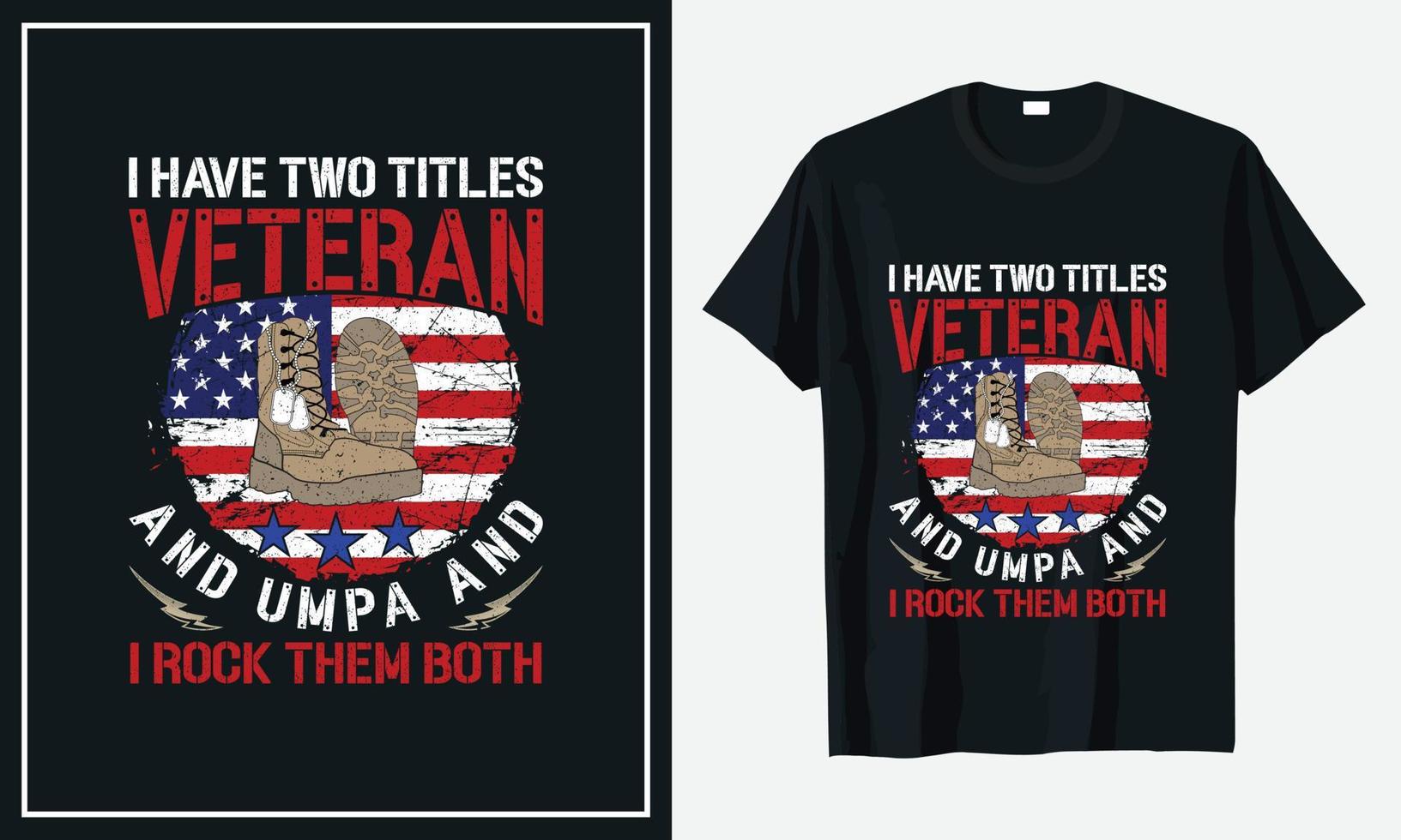 Veteran des T-Shirt-Designs der US-Armee vektor