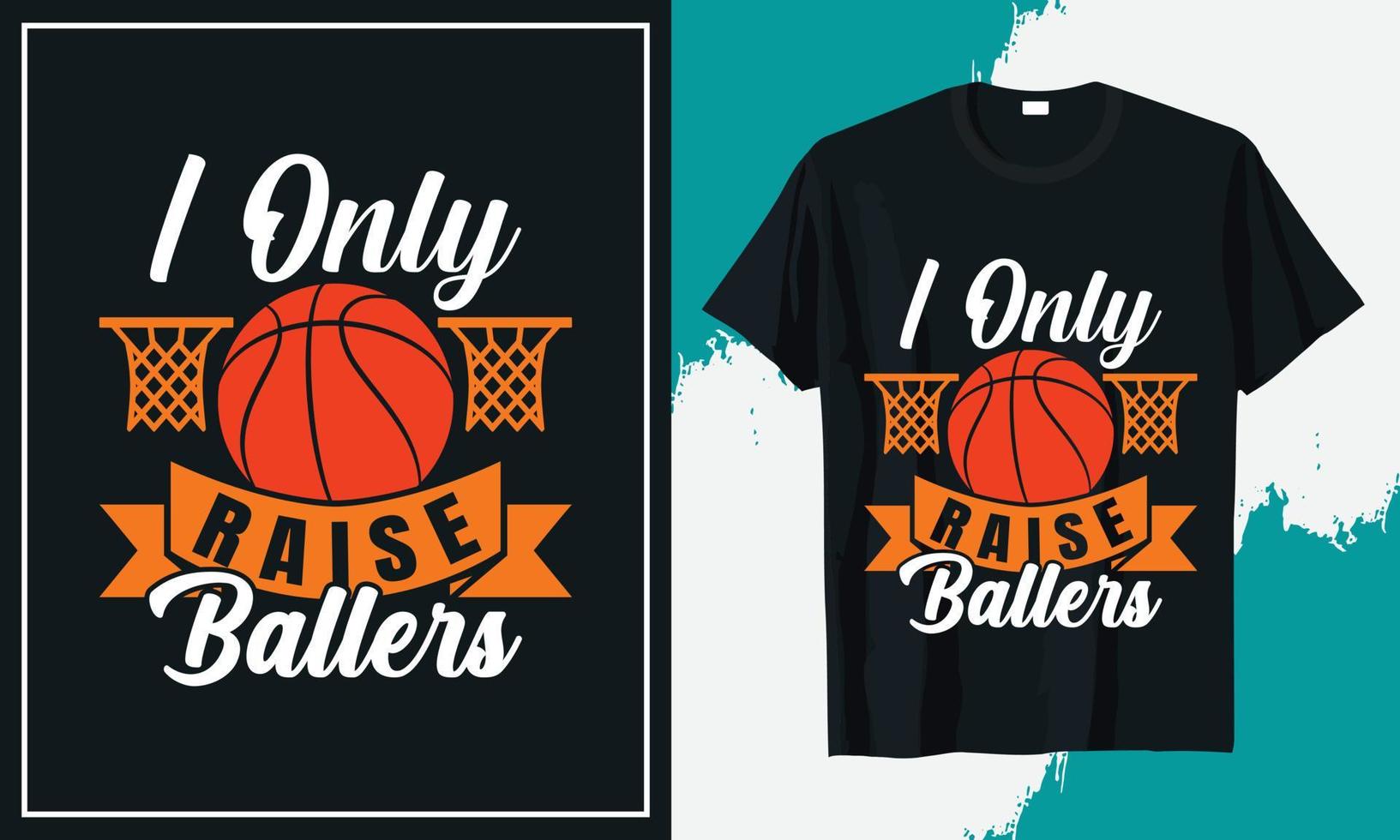 basketboll t-shirt design bunt skriva ut vektor