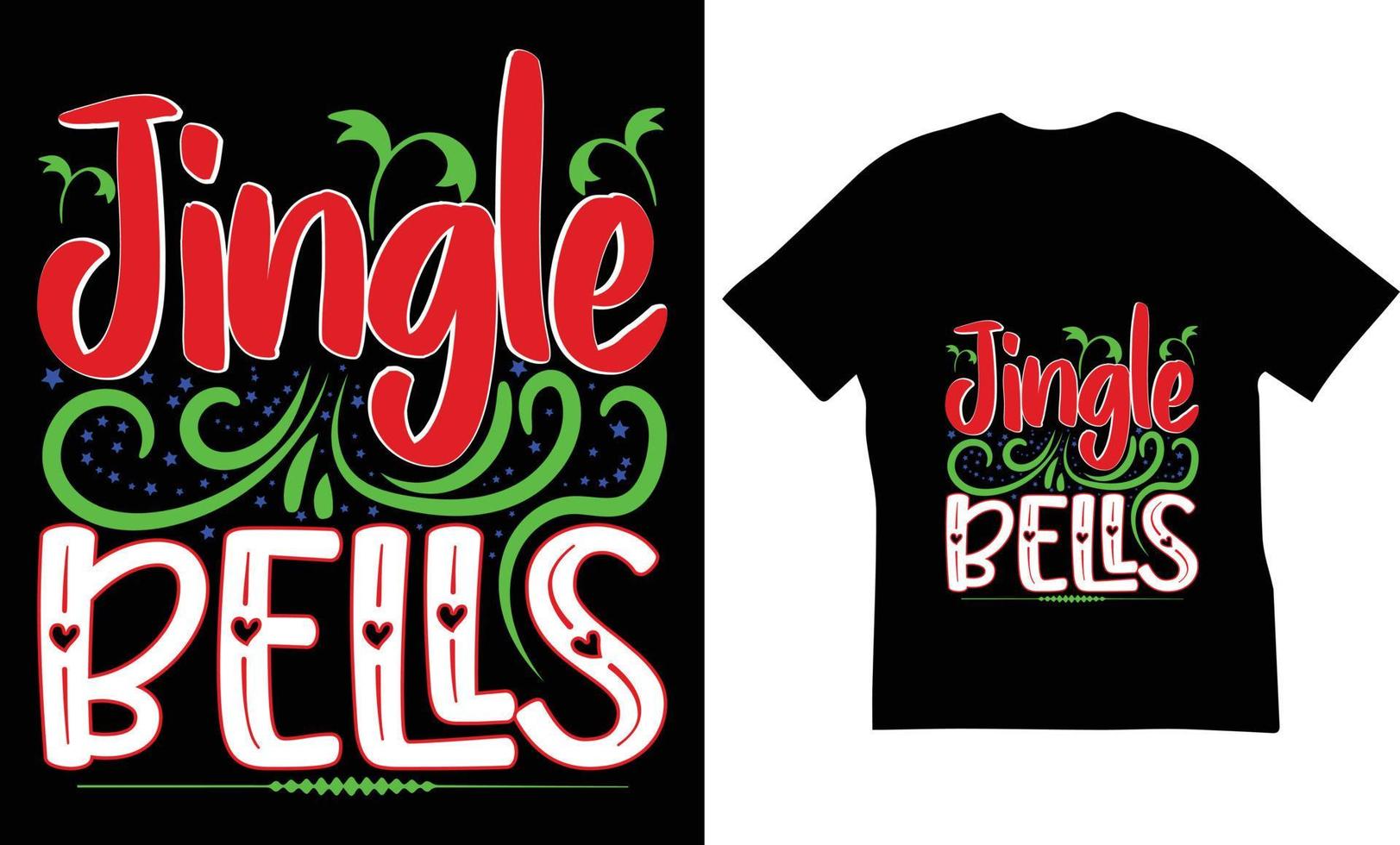 Jingle Bells zitiert T-Shirt-Design. das beste T-Shirt-Design mit Weihnachtszitaten. vektor
