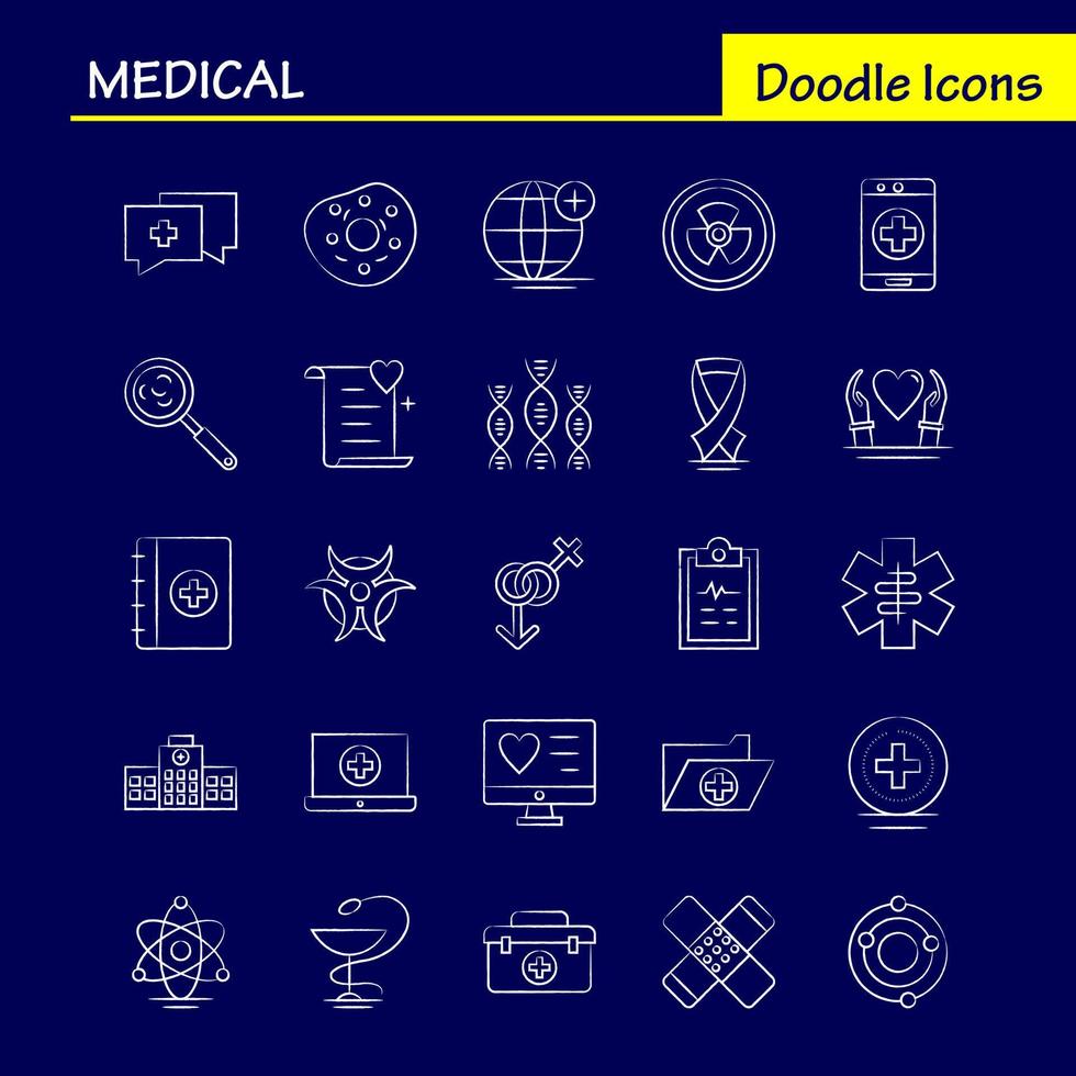 medicinsk hand dragen ikoner uppsättning för infographics mobil uxui utrustning och skriva ut design inkludera lungor medicinsk kropp del vetenskap medicin hälsa medicinsk samling modern infographic logotyp och bild vektor