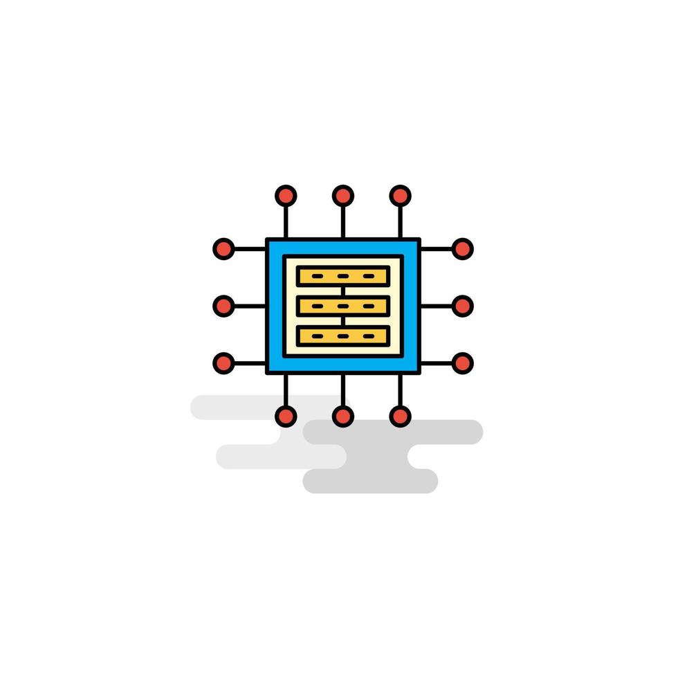 Symbolvektor für flachen Prozessor vektor