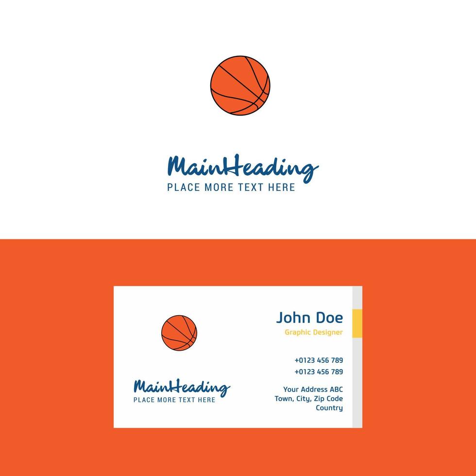 flaches basketball-logo und visitenkartenvorlage business-konzept-logo-design vektor