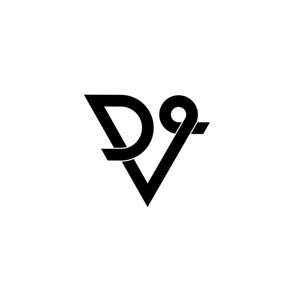 pv vp v p första brev logotyp isolerat på vit bakgrund vektor