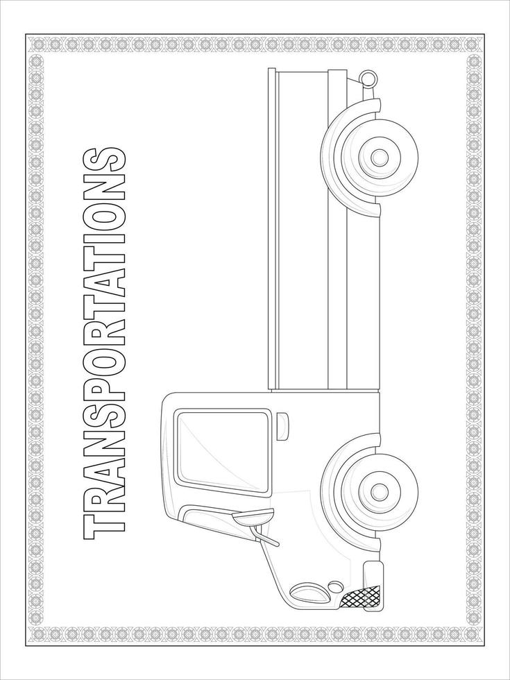 lastbil transporter färg sida vektor