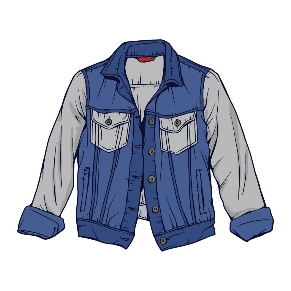 jacke und schlichte t-shirt bomberjacke mock up illustration im vektorstil vektor