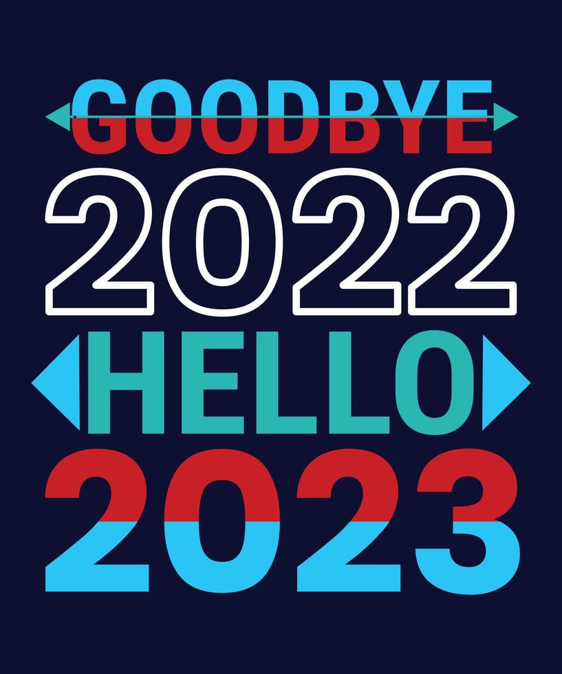 adjö 2022 Hej 2023 vektor