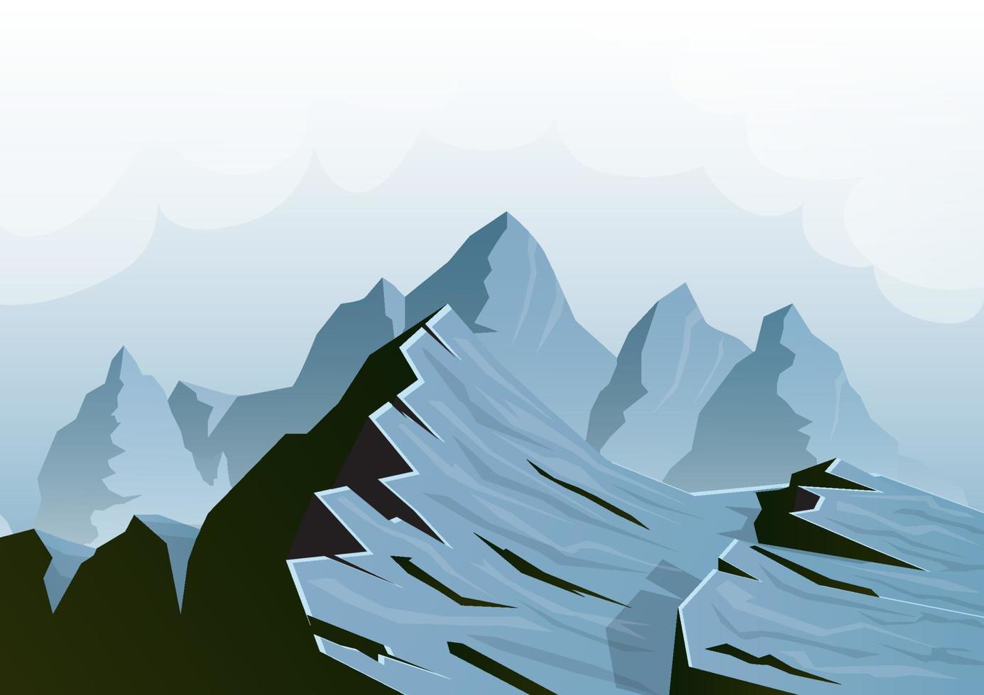 landskap av klippig berg vektor