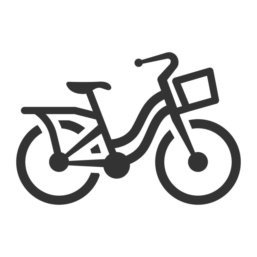 Schwarz-Weiß-Symbol Citybike vektor