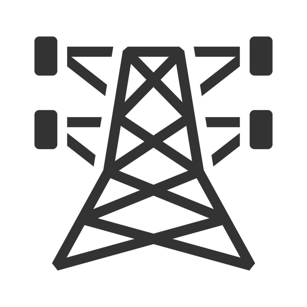 Schwarz-Weiß-Symbol Pylon vektor