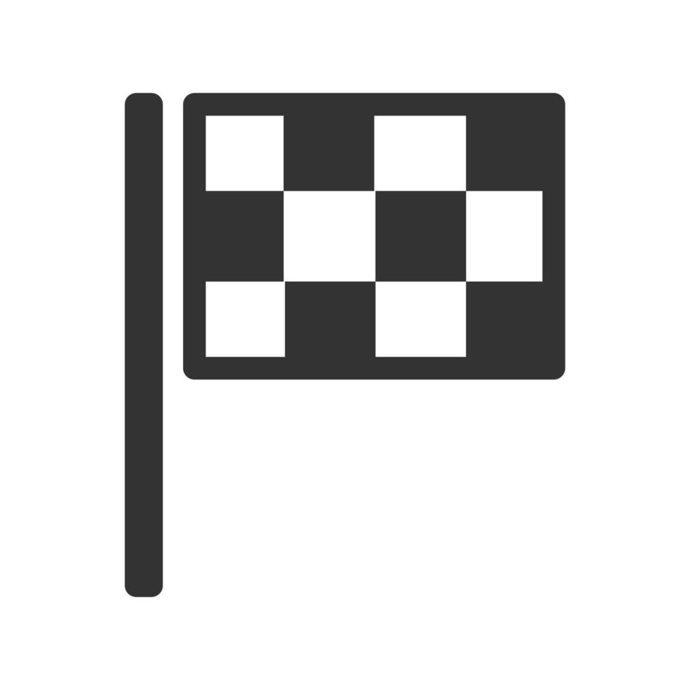 svart och vit ikon lopp flagga vektor