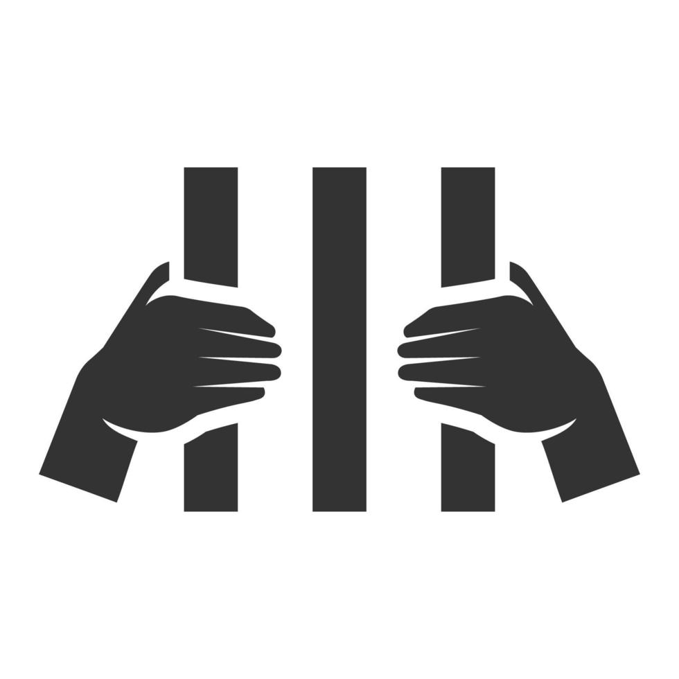 Schwarz-Weiß-Symbol Hand hält Bars vektor